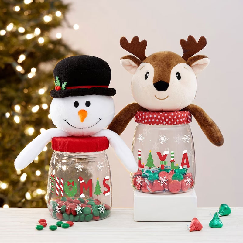 The Joys Of Christmas Personalized Christmas Candy Jar