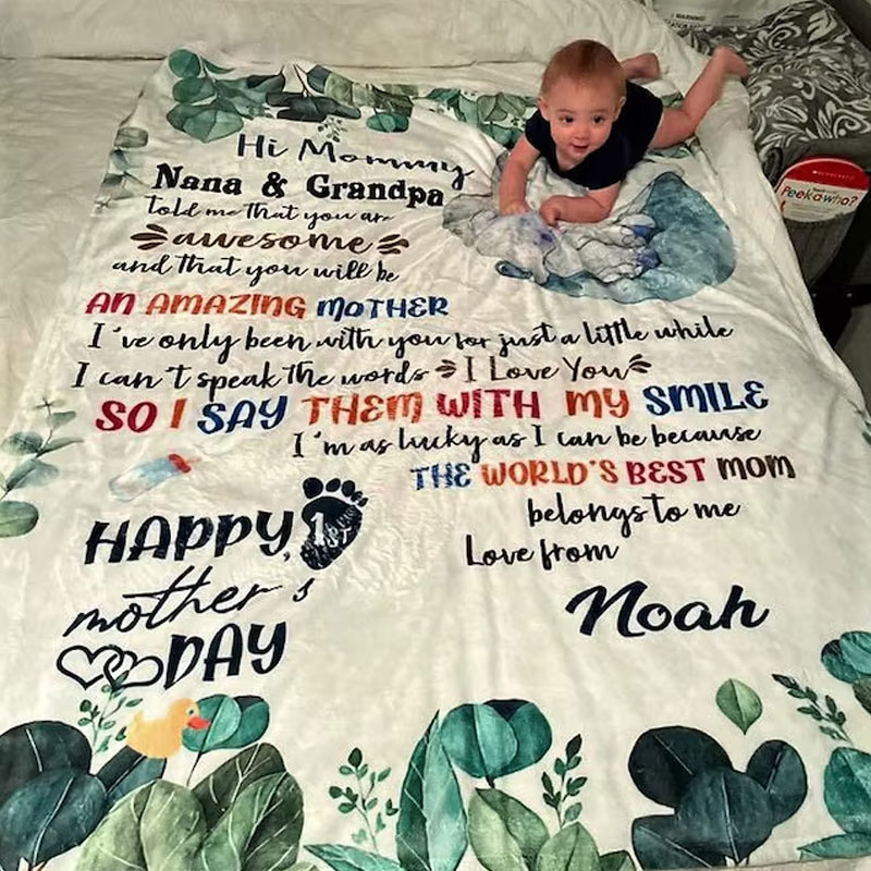 To My Mom Blanket First Mother's Day Blanket