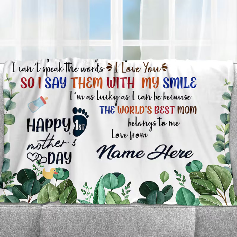 To My Mom Blanket First Mother's Day Blanket