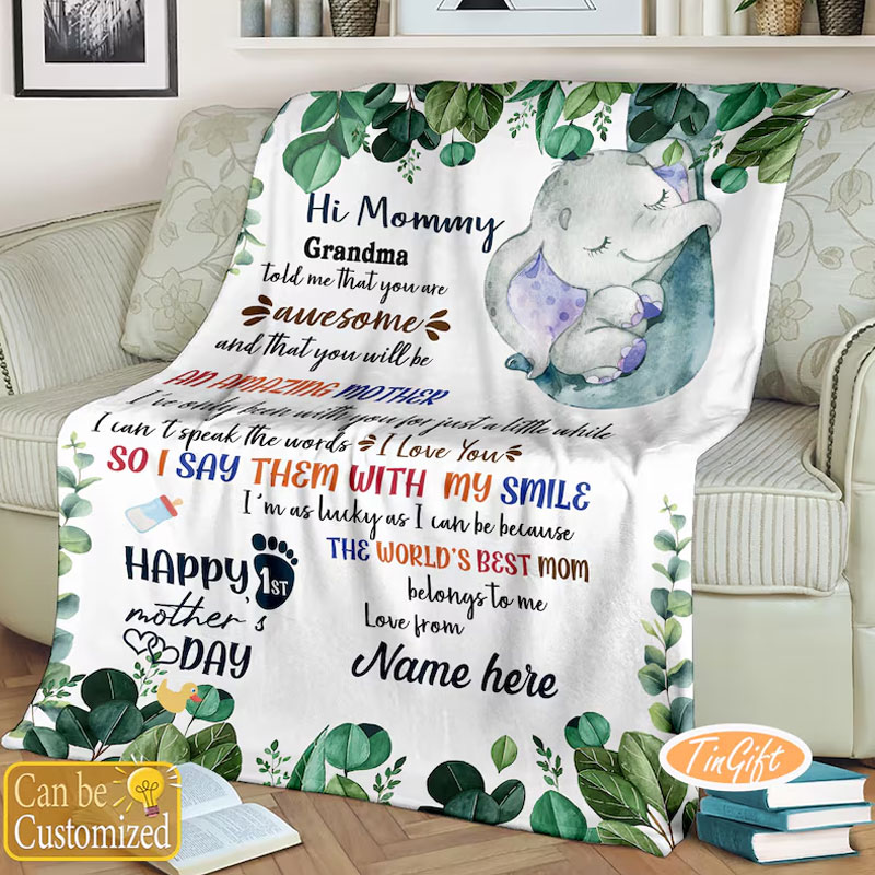 To My Mom Blanket First Mother's Day Blanket