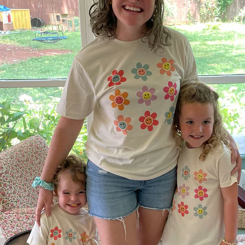 Toddler T-shirt - Happy Face Daisy Retro TShirt