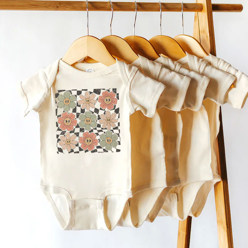 Toddler T-shirt - Retro Flowers Kids Retro TShirt
