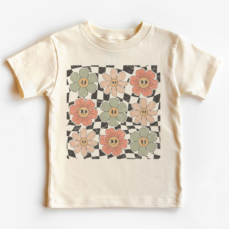 Toddler T-shirt - Retro Flowers Kids Retro TShirt
