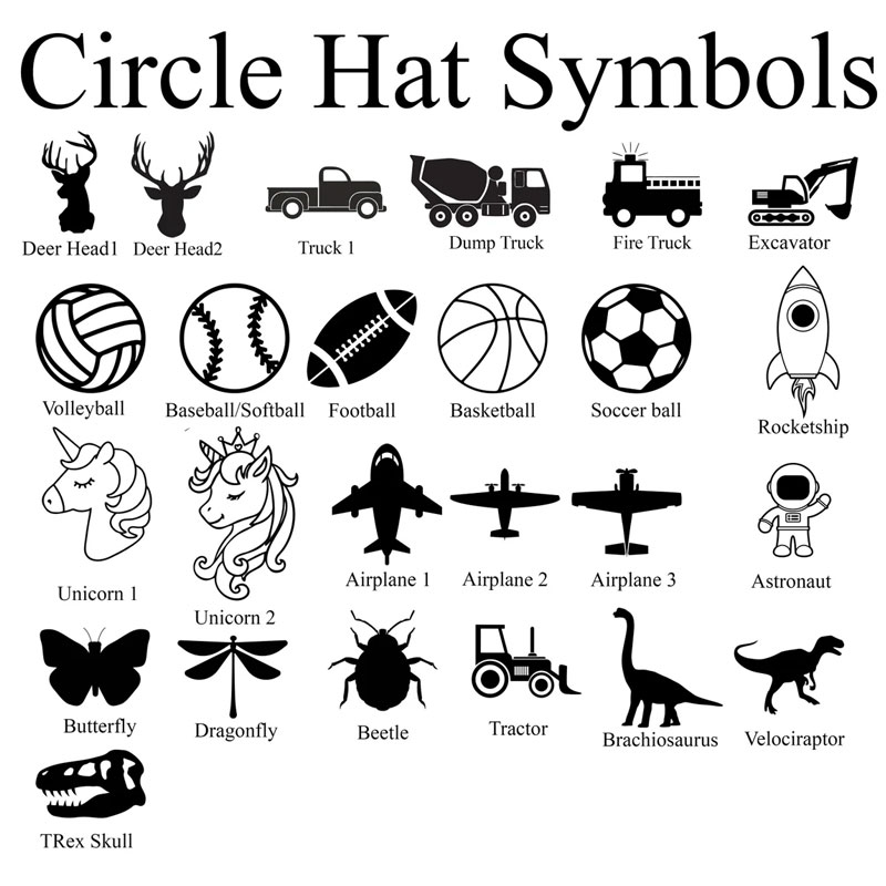 Toddler Youth Hat with your Childs's Initials and a Design