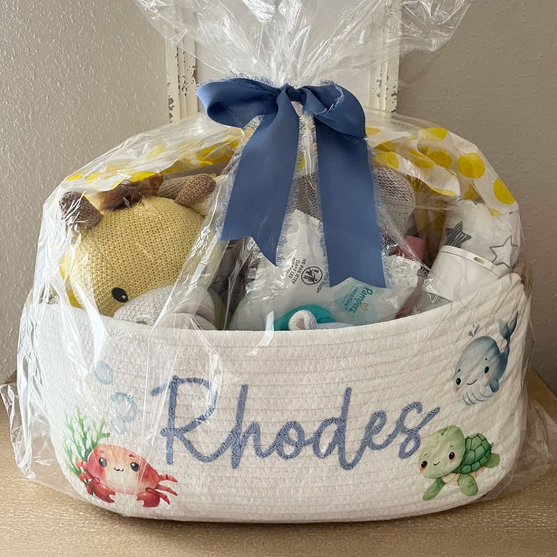 Under The Sea Baby Gift Basket Baby Shower Book Basket