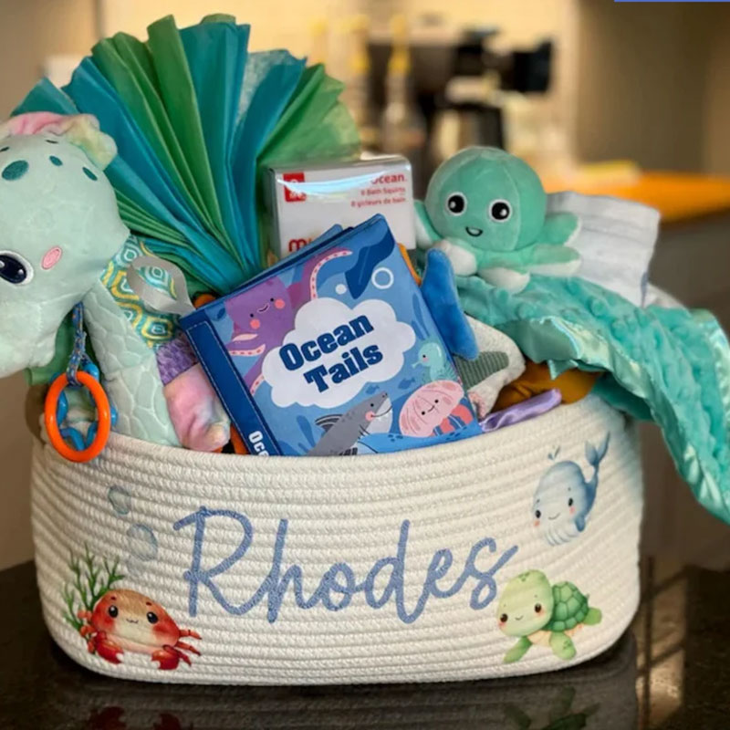 Under The Sea Baby Gift Basket Baby Shower Book Basket
