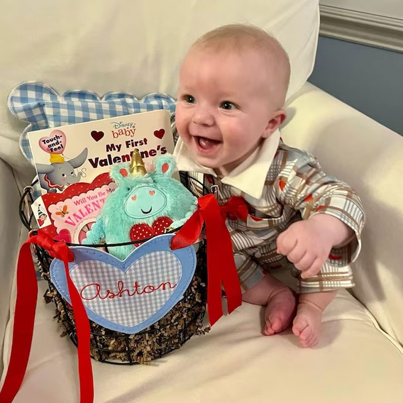 Valentine Basket Tag Personalized Tag