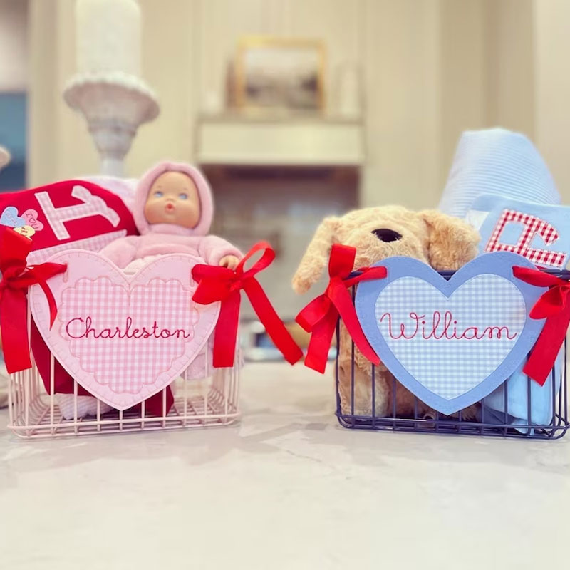 Valentine Basket Tag Personalized Tag