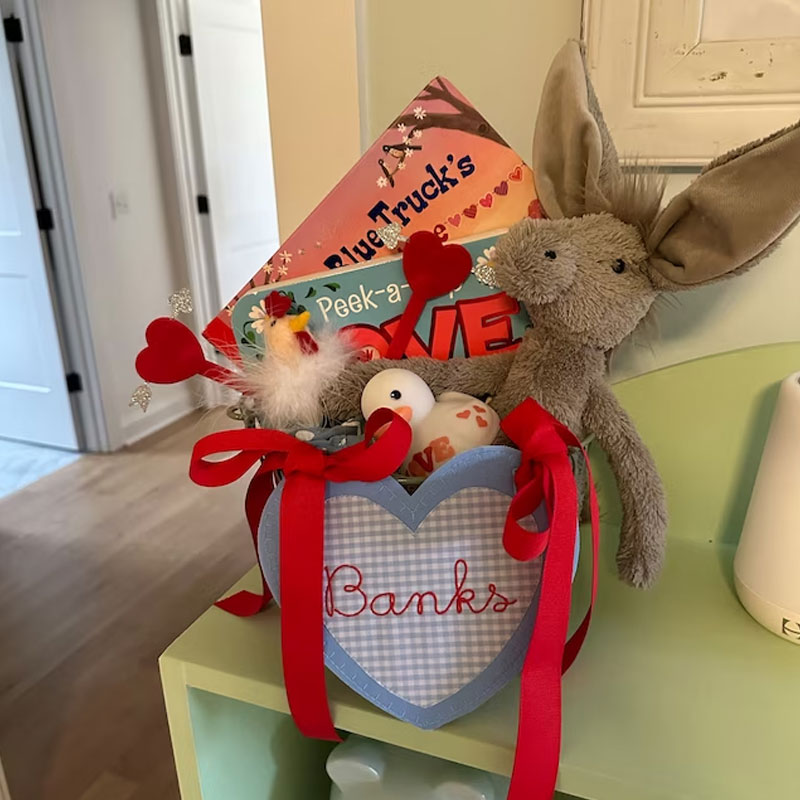 Valentine Basket Tag Personalized Tag