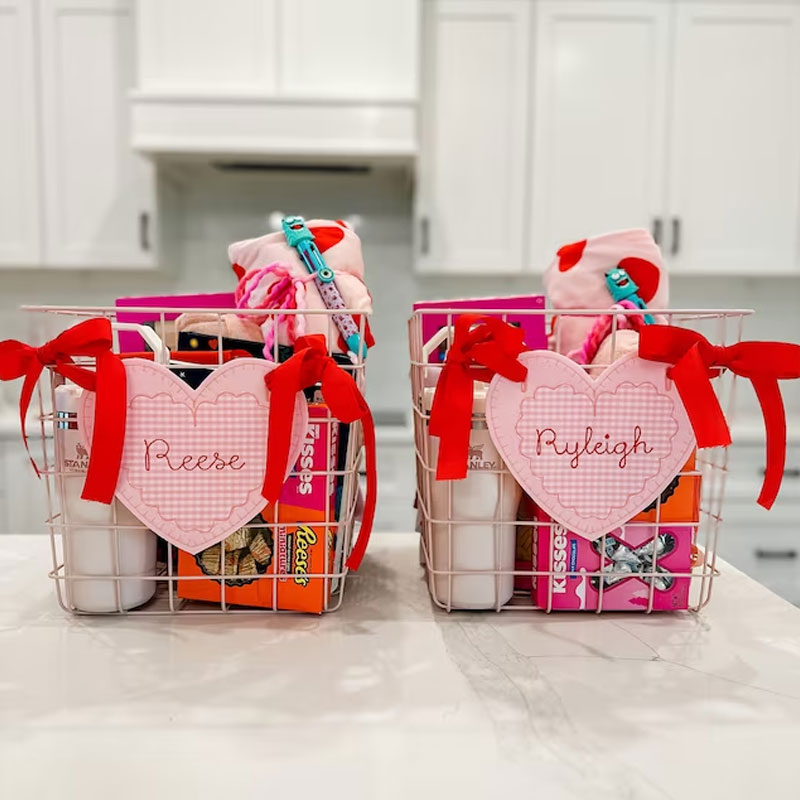 Valentine Basket Tag Personalized Tag