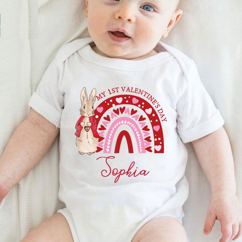 Valentine's Bodysuit - My 1st Valentine's Day Rainbow