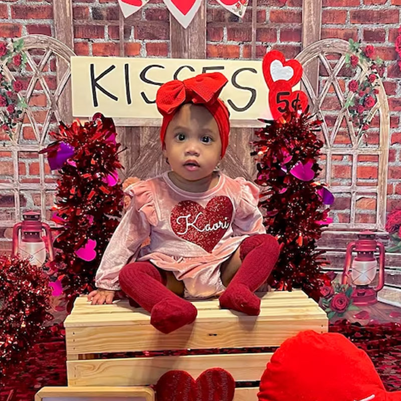 Velvet Outfit Set Personalized baby girl outfit With Socks Headband