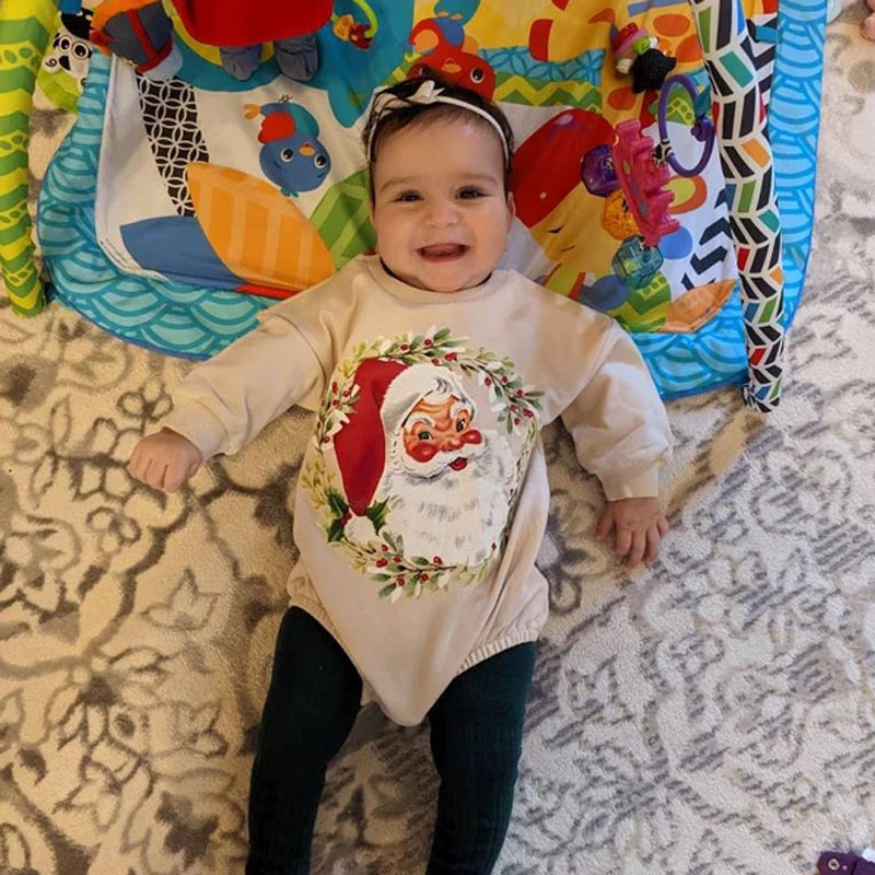 Vintage Santa Claus Baby Bubble Romper