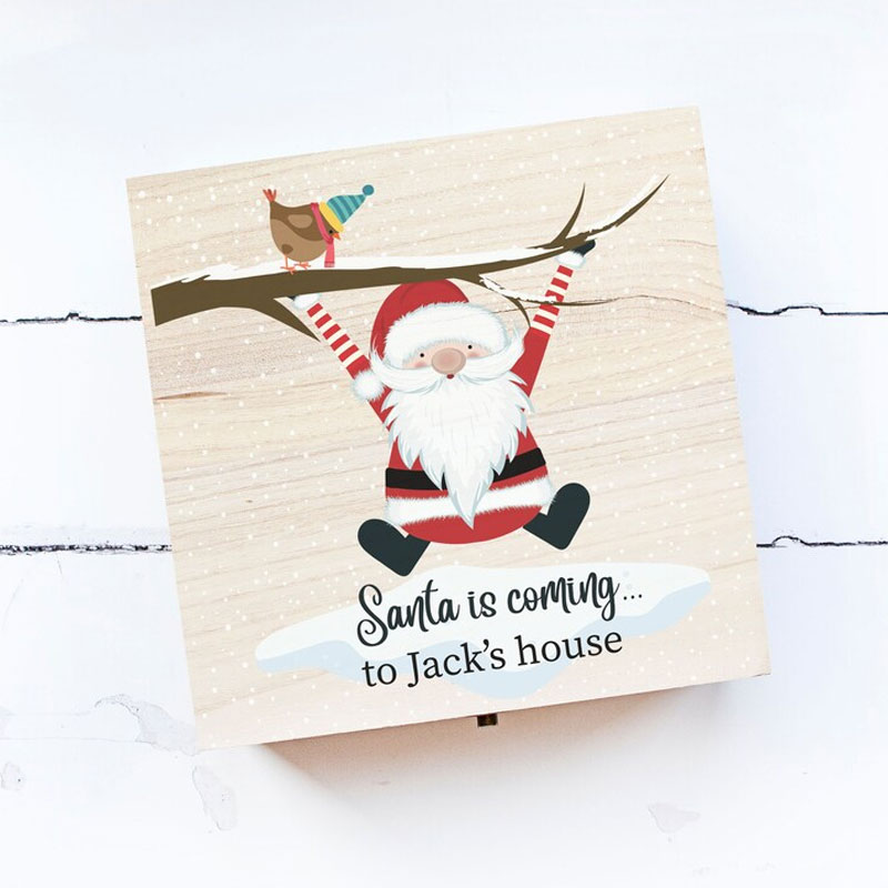 Wooden Printed Christmas Eve Box Christmas Family Box