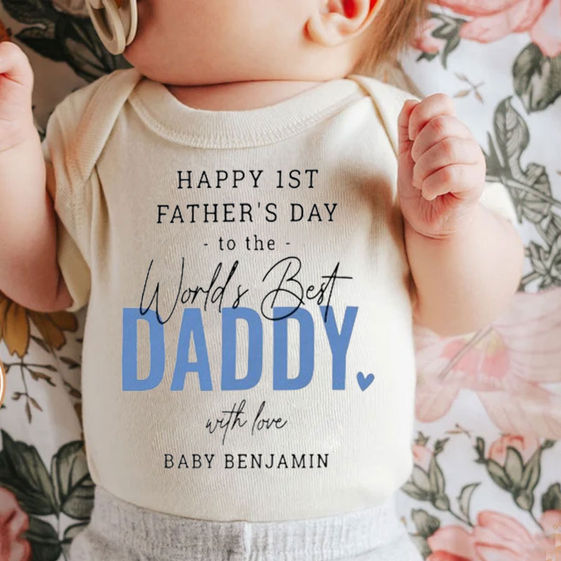 Worlds Best Daddy 1st Father's Day Bodysuit