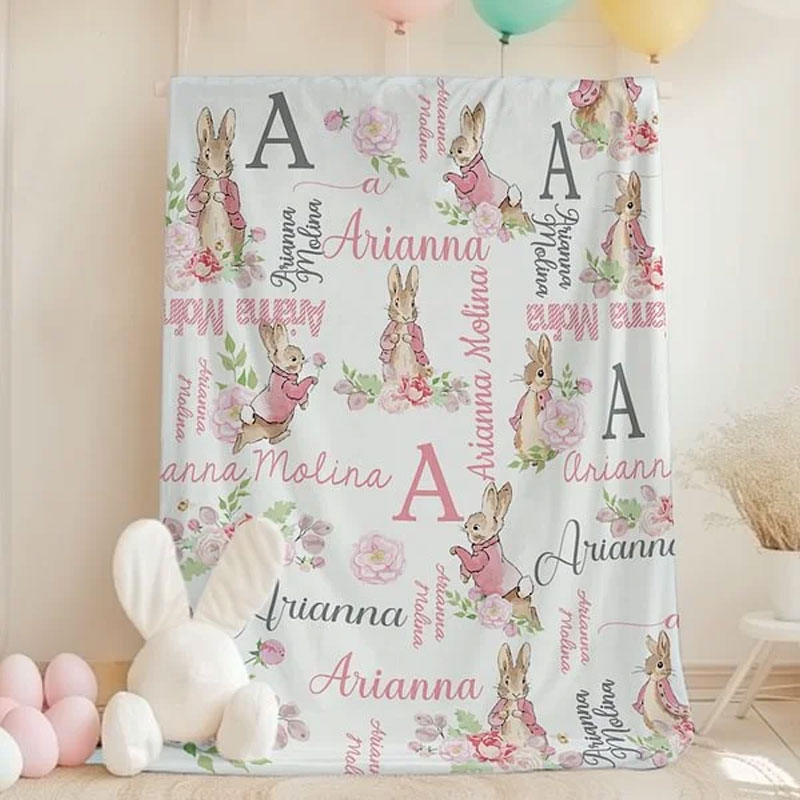 [Copy]Custom Christmas Name Gingerbread Man Blanket