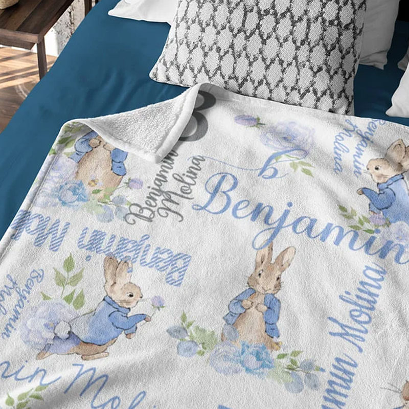 [Copy]Custom Christmas Name Gingerbread Man Blanket