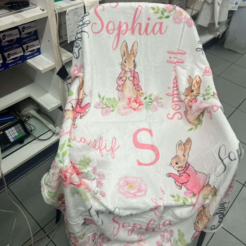 [Copy]Custom Christmas Name Gingerbread Man Blanket