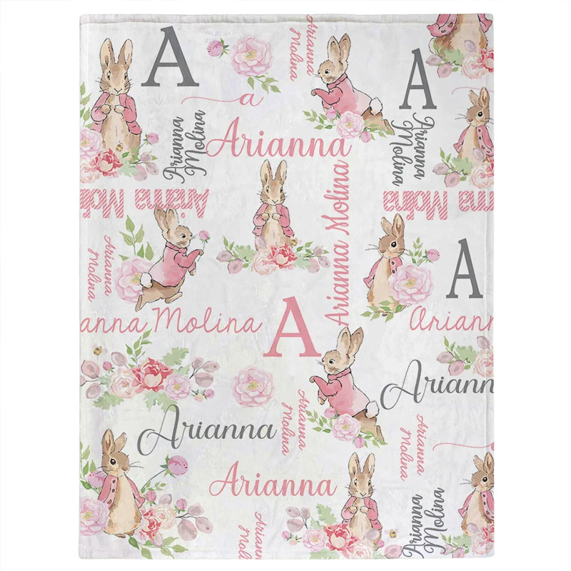 [Copy]Custom Christmas Name Gingerbread Man Blanket