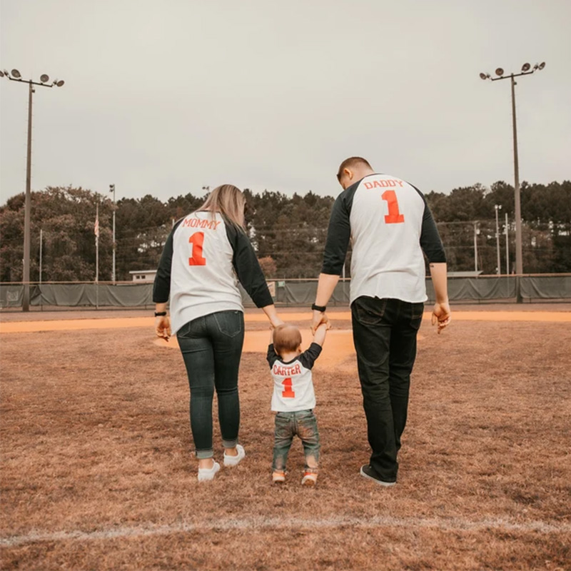 Matching 1st Birthday Family Baseball Shirts