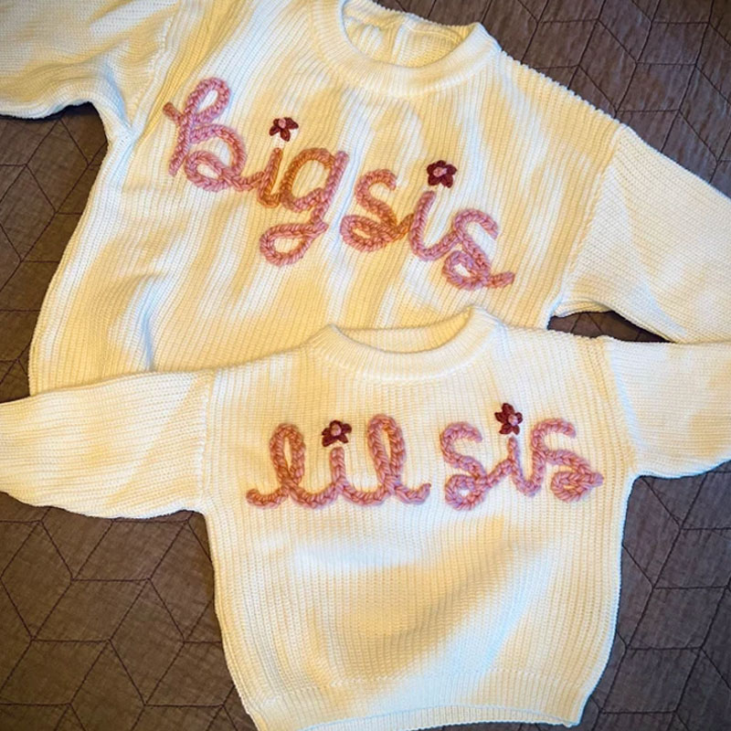 Big sis Big bro sweater baby sweater baby announcement