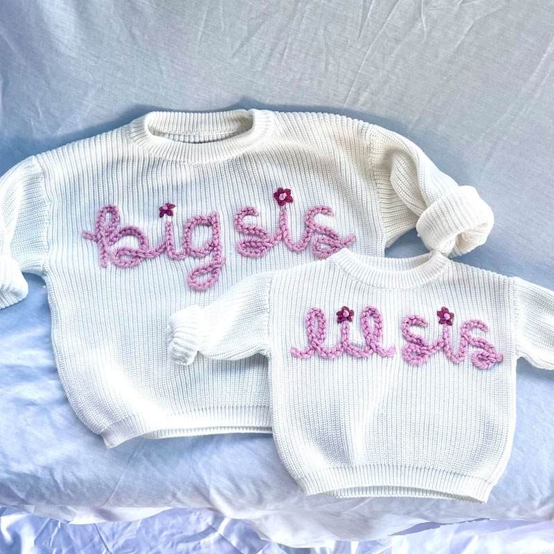 Big sis Big bro sweater baby sweater baby announcement