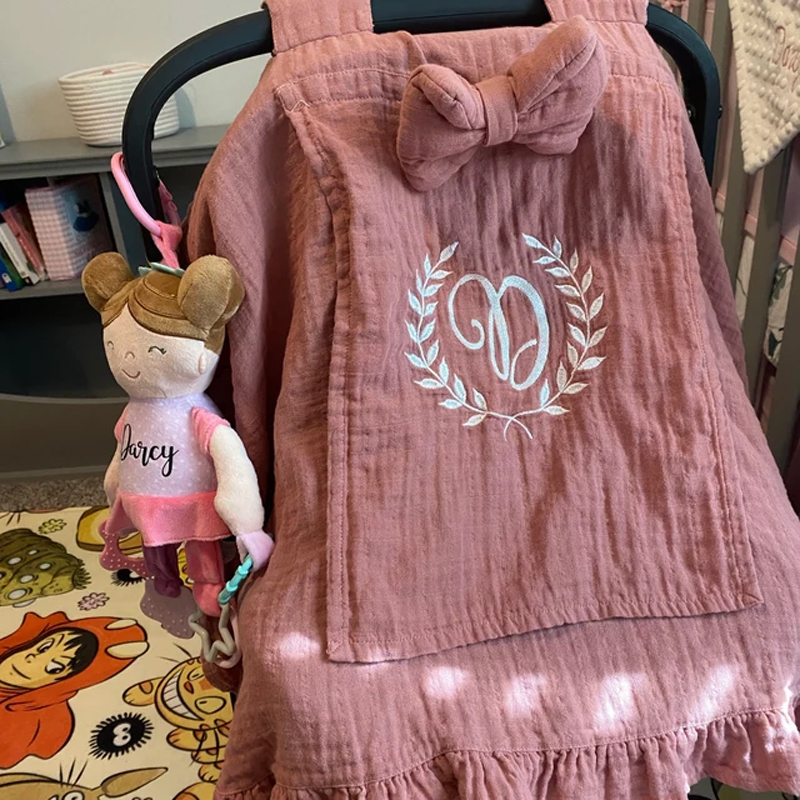 Personalized Baby Car seat Cover for Baby Peekaboo Mesh Window Cover