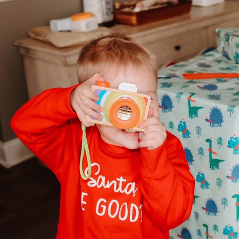 Santa We Good Toddler Christmas Shirt, Funny Holiday Kids Gift for Boy or Girl