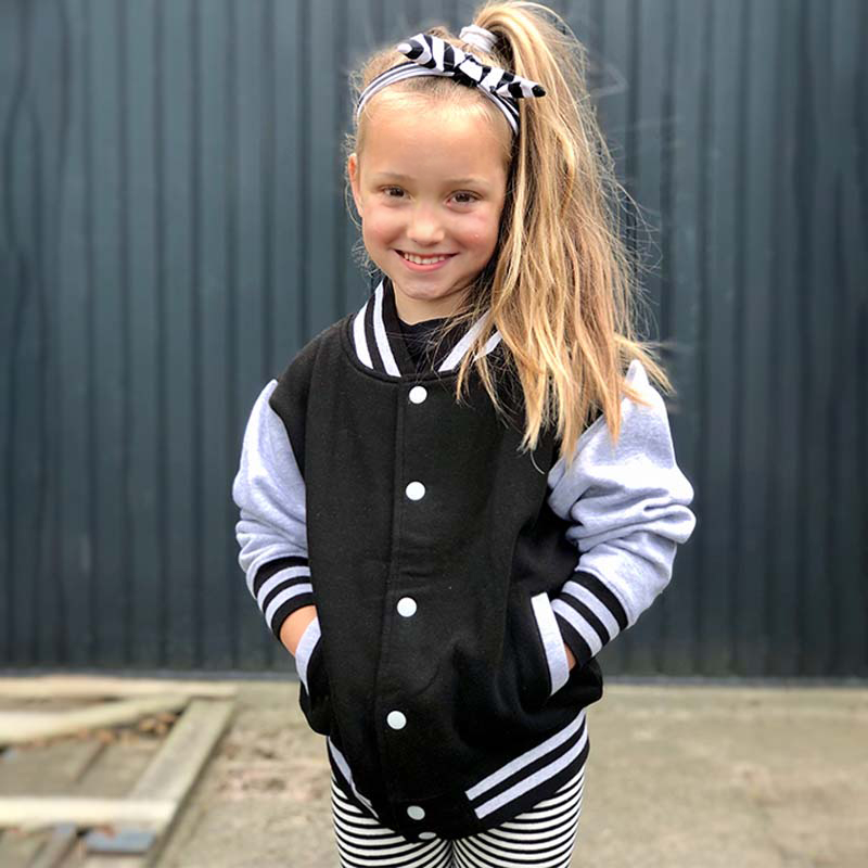 Sugar Skull Kids Varsity Jacket Alternative Fashion Child