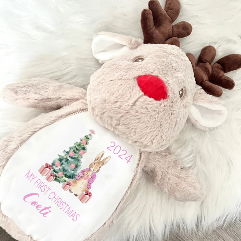 Personalised Small Rudolf Reindeer Children's Kids Name Gift
