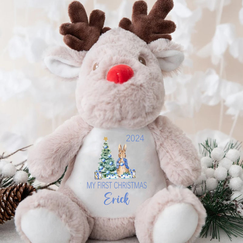 Personalised Small Rudolf Reindeer Children's Kids Name Gift
