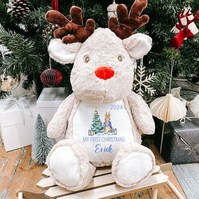 Personalised Small Rudolf Reindeer Children's Kids Name Gift
