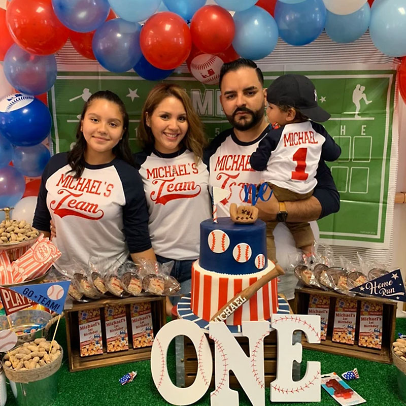 Matching 1st Birthday Family Baseball Shirts