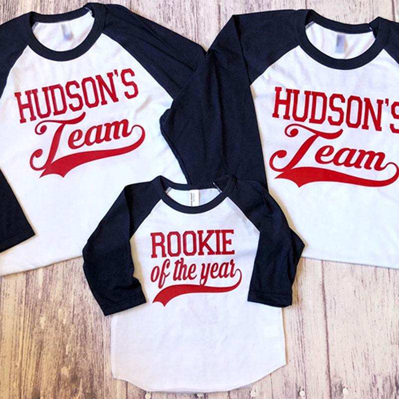 Matching 1st Birthday Family Baseball Shirts