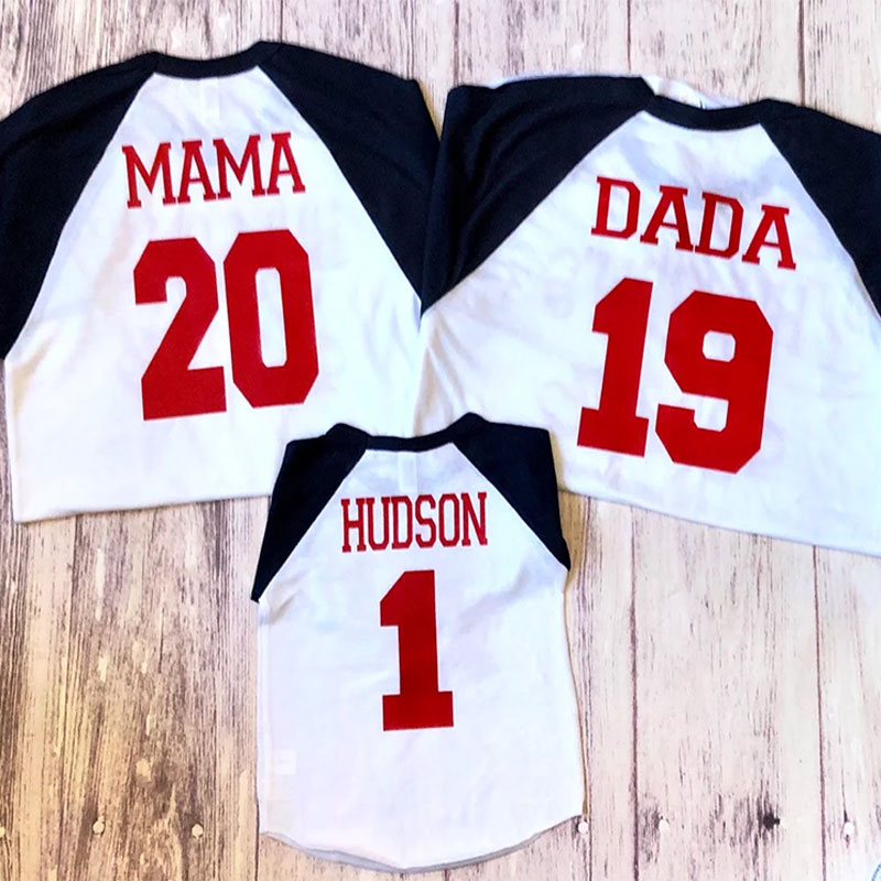 Matching 1st Birthday Family Baseball Shirts