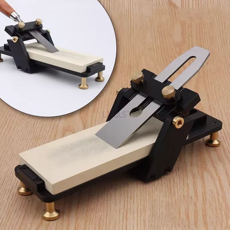 New Manual Knife Sharpener Fixing Bracket Adjustable Angle Guide for Wood Chisels Carving Knives and Planes Honing Chisel Tools