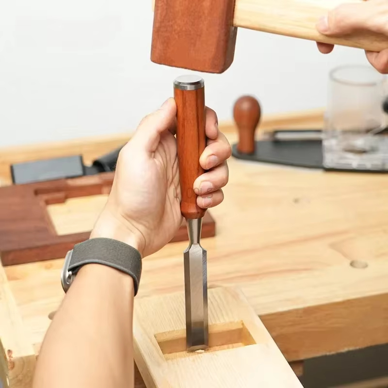 Through Handle Woodworking Chisel Hand Tool Set Specialized For Carpenter Carving Flat Shovel Chisel Knife Woodworking Tool