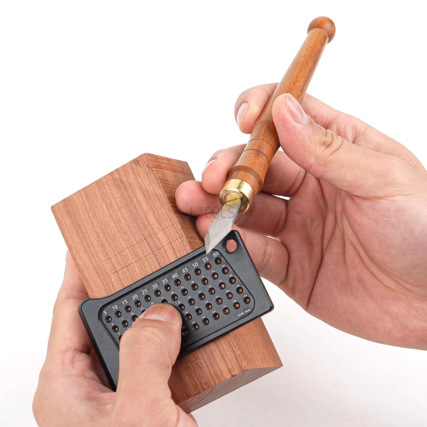 Woodworking Triangular Line Drawing Knife DIY Tool Bidirectional Drawing Knife Marking High Carbon Steel Blade Wood Carving Tool