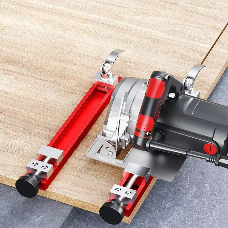 Cutting Machine Base Circular Saw Guide Rail Woodworking Cutting Machine Base Aluminum Alloy Punch Plate for Precision Cutting