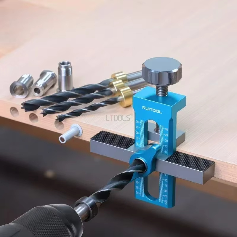 New Cabinet Door Mounting Jig Locator Quick Positioning Hole Opening Tool Adjustable Aluminum Alloy Cabinet Portable Tools