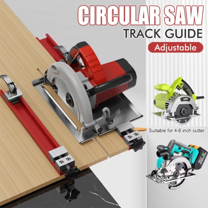 Cutting Machine Base Circular Saw Guide Rail Woodworking Cutting Machine Base Aluminum Alloy Punch Plate for Precision Cutting