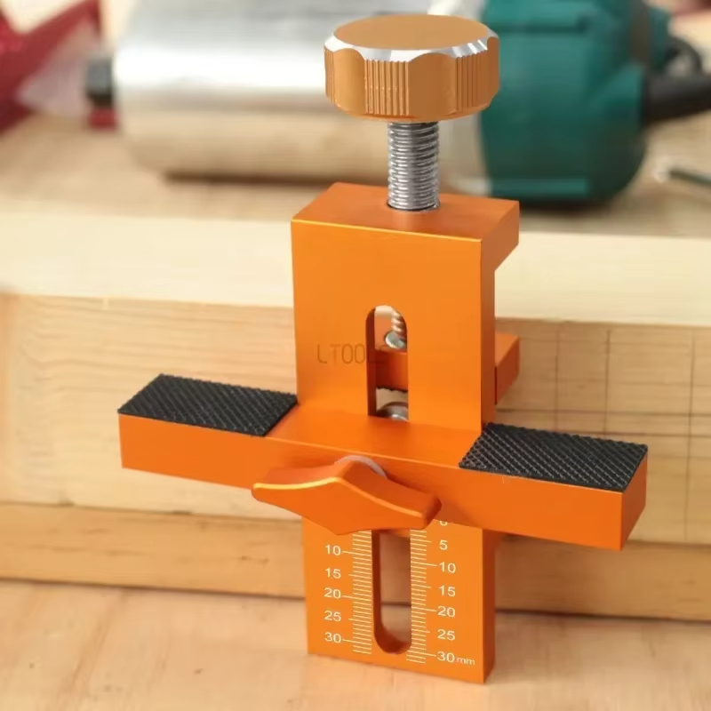 2 in 1 Cabinet Door Installation Positioner, 6/8/10mm Rebounder Punched Mounting Jig Wardrobe Cabinet Door Panel Installation