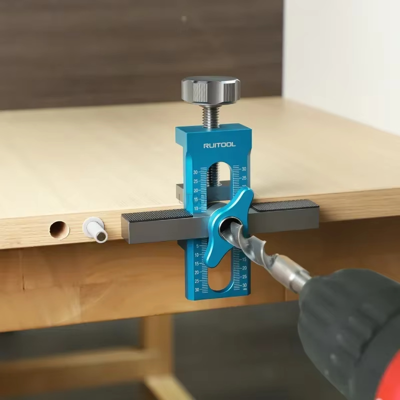 New Cabinet Door Mounting Jig Locator Quick Positioning Hole Opening Tool Adjustable Aluminum Alloy Cabinet Portable Tools