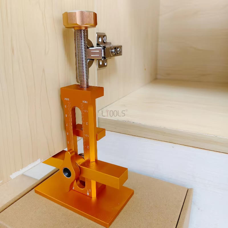 Woodworking Cabinet Door Installation Jig,Door Panel Installation Rebounding Device Drilling Tool 2 in 1 Quick Positioning Tool