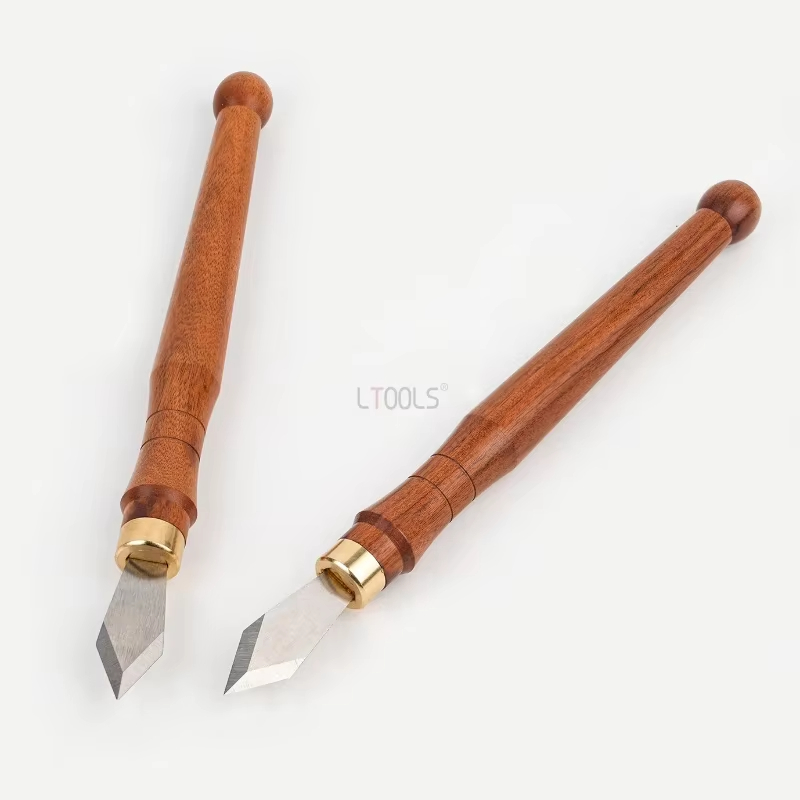 Woodworking Triangular Line Drawing Knife DIY Tool Bidirectional Drawing Knife Marking High Carbon Steel Blade Wood Carving Tool