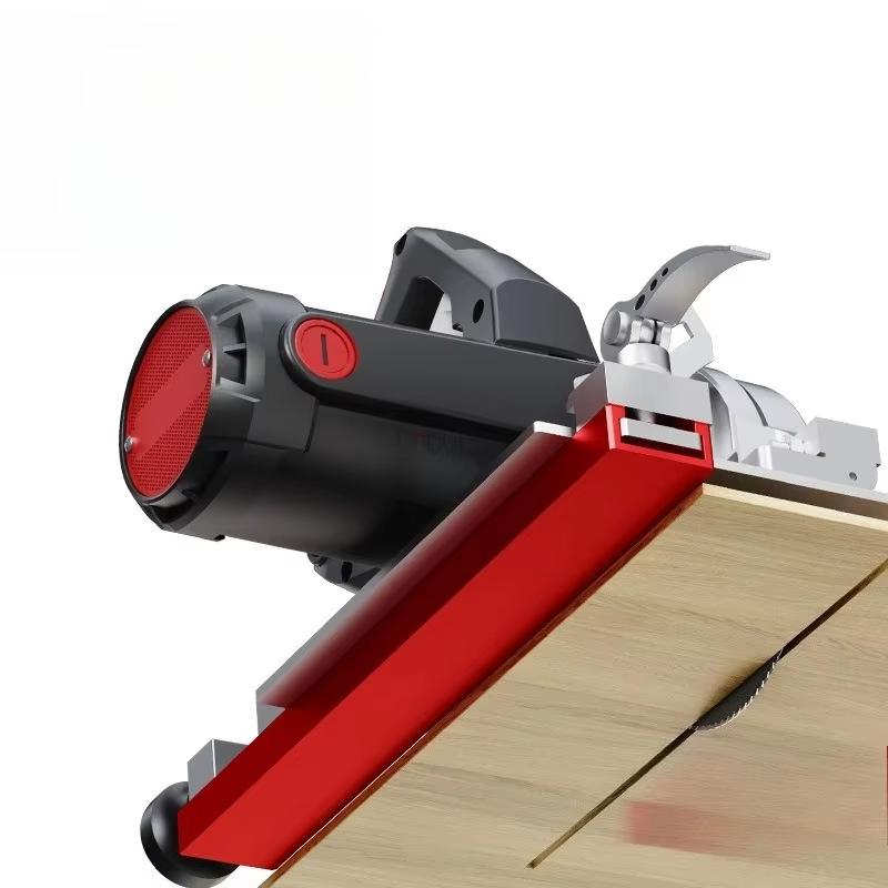 Cutting Machine Base Circular Saw Guide Rail Woodworking Cutting Machine Base Aluminum Alloy Punch Plate for Precision Cutting