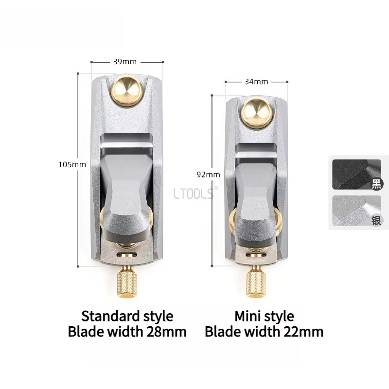 Low Angle Aluminum Wood Planer Precision Adjustable Fine Woodworking Edge Trimming Planer Aluminum Manual Chamfering Mini Plane