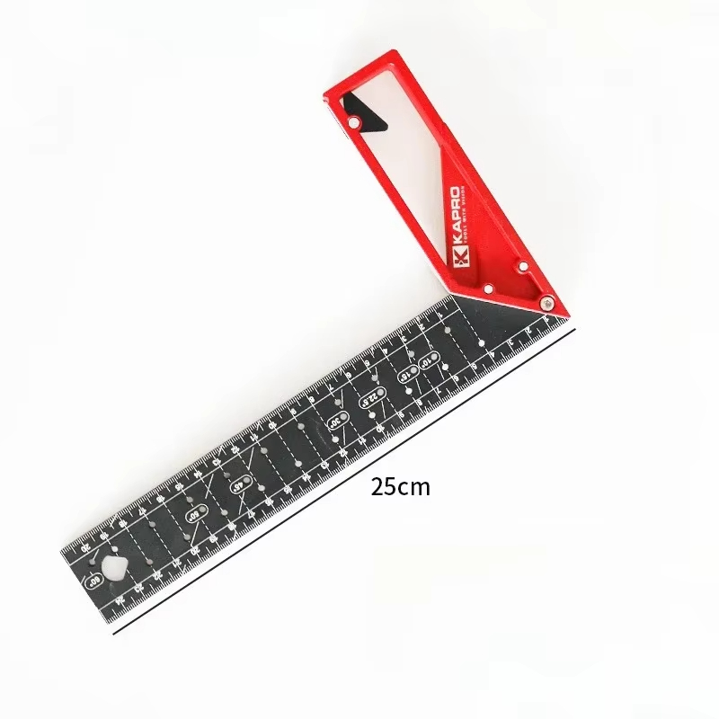 90 Degree Right Angle Ruler Fixed-point Ruler Multifunctional Stainless Steel Woodworking Tool 25/30/40cm High-precision Crank