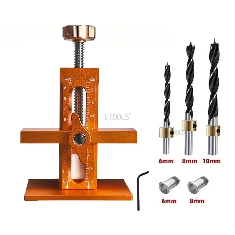 Woodworking Cabinet Door Installation Jig,Door Panel Installation Rebounding Device Drilling Tool 2 in 1 Quick Positioning Tool