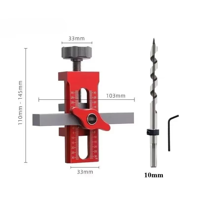2 in 1 Cabinet Door Installation Positioner, 6/8/10mm Rebounder Punched Mounting Jig Wardrobe Cabinet Door Panel Installation